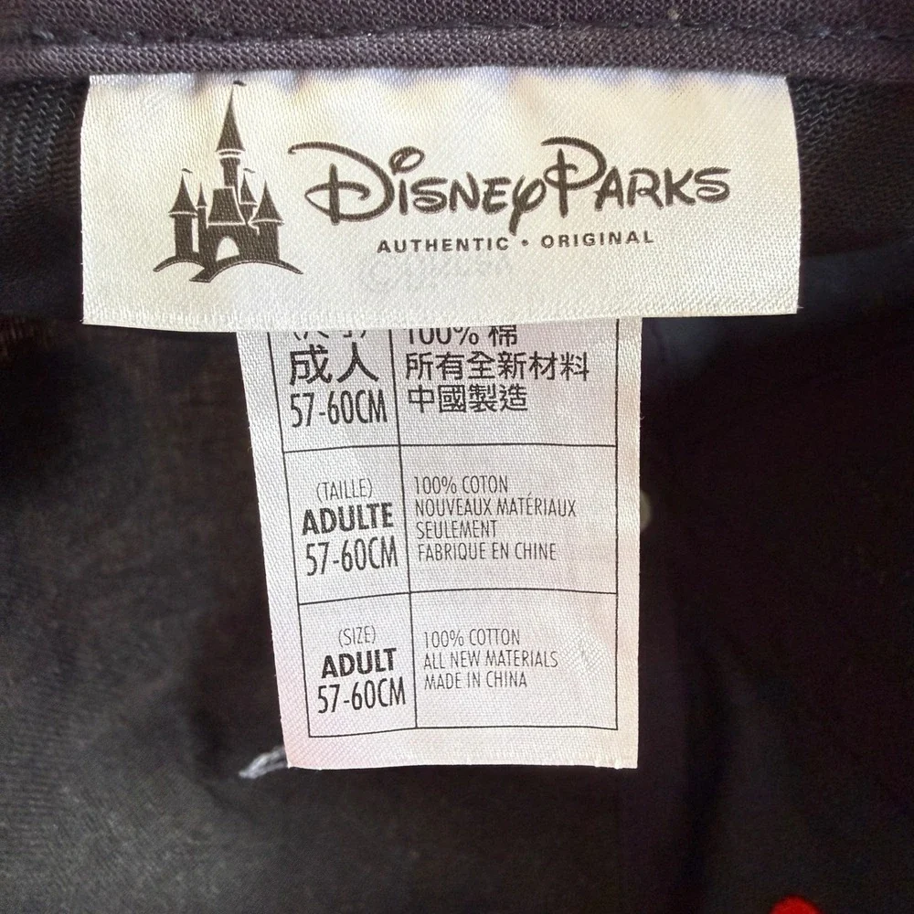 Disney‎ Parks Mickey Mouse Graffiti Snapback Hat Black Red White Flat Brim Cap